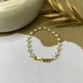 Golden Tennis Bracelet with Solitaire Stones