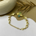 Floral CZ Stone Bracelet