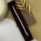 Silver Heart Tennis Bracelet with Solitaire Stones