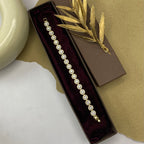 Golden Solitaire Tennis Bracelet