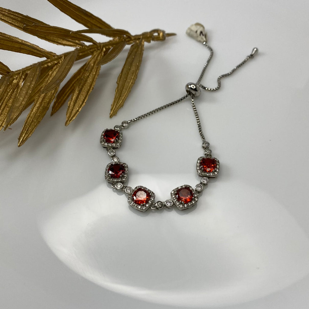 Ruby Red Adjustable AD Bracelet