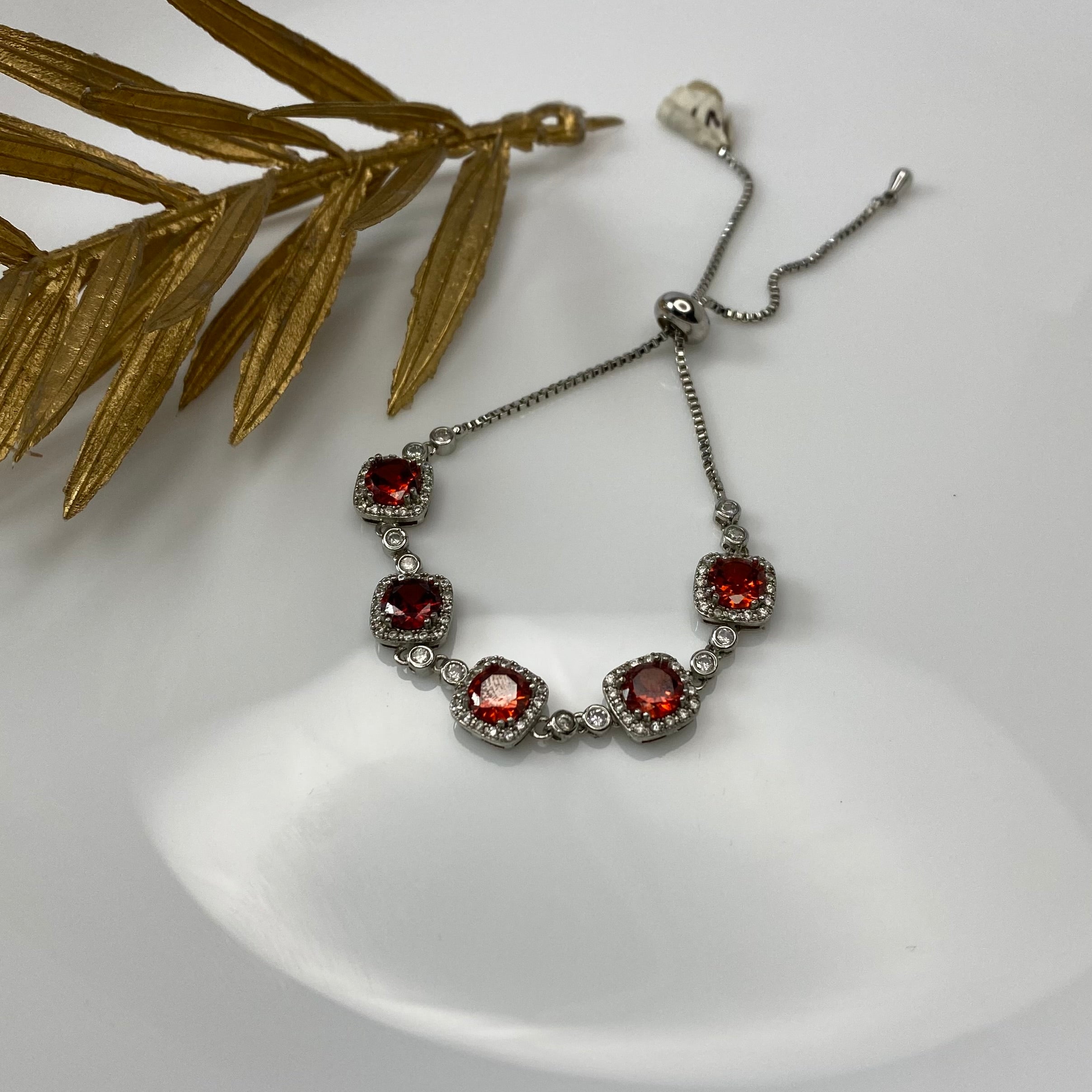 Ruby Red Adjustable AD Bracelet