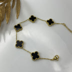 Elegant Black Clover Bracelet