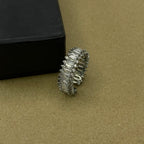 BAGUETTE STONE Silver Adjustable Ring