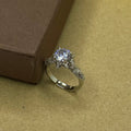 Stone Studded Solitaire Adjustable Ring