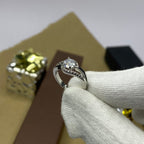 Stone Studded Solitaire Adjustable Ring