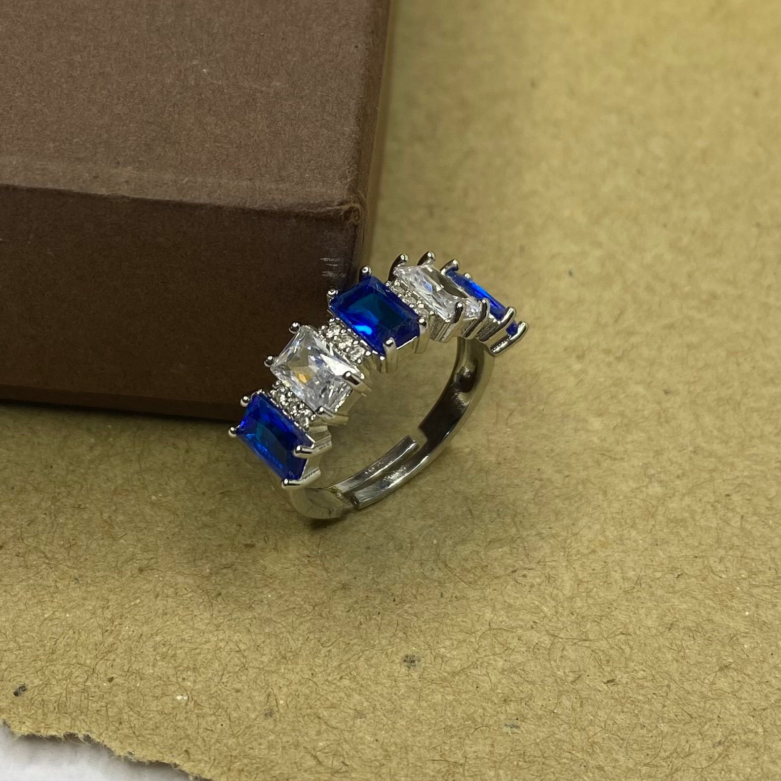 Royal Azure Eternity Adjustable Ring