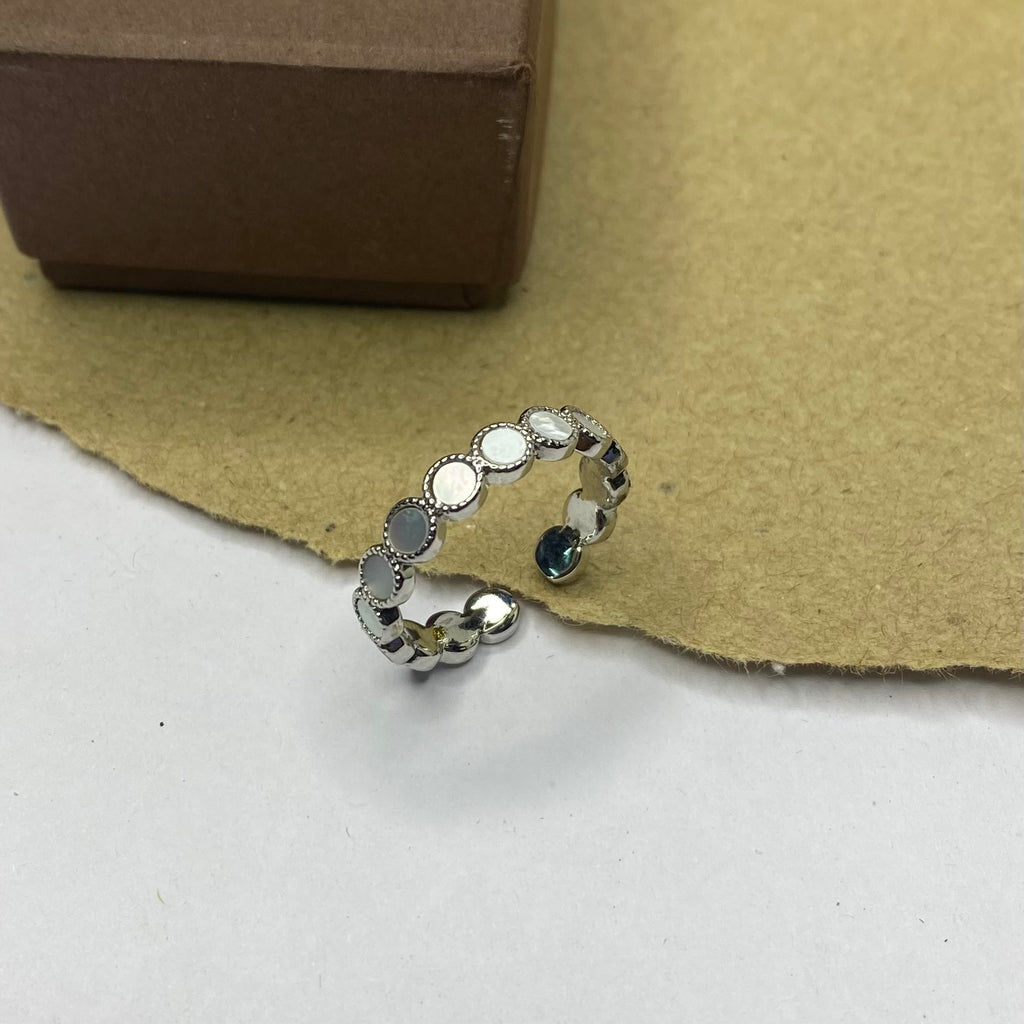 Beaded Eternity Shine Adjustable Ring