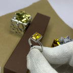 Minimal Stone Studded Adjustable Ring