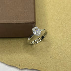 Minimal Single Stone Adjustable Ring