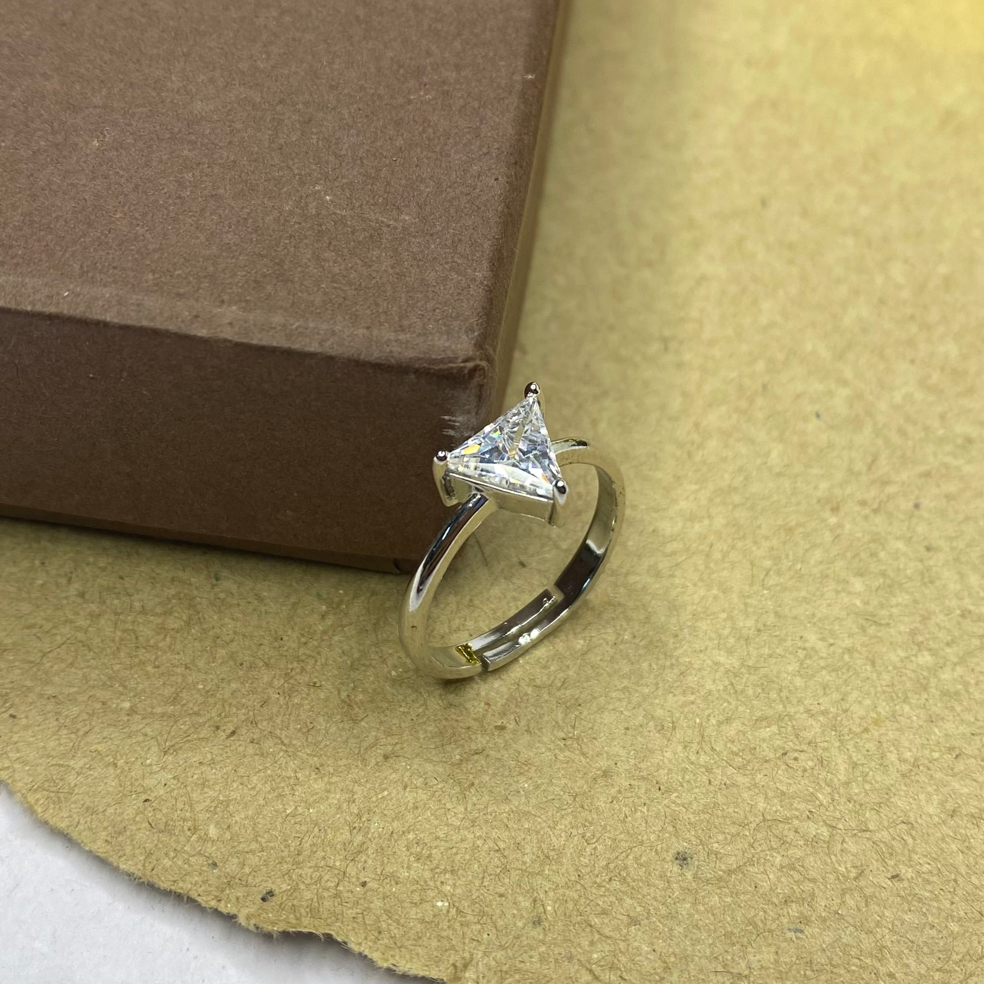 Minimal Single Stone Adjustable Ring