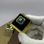 AD Floral Cluster Adjustable Ring