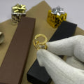 Elegant Round Layered Stone Ring