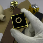 Elegant Round Layered Stone Ring