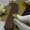 Gold Layered Stone Statement Adjustable Ring