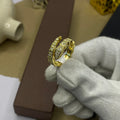 Serpenti Inspired 18K Gold Plated Pavé Wrap Ring