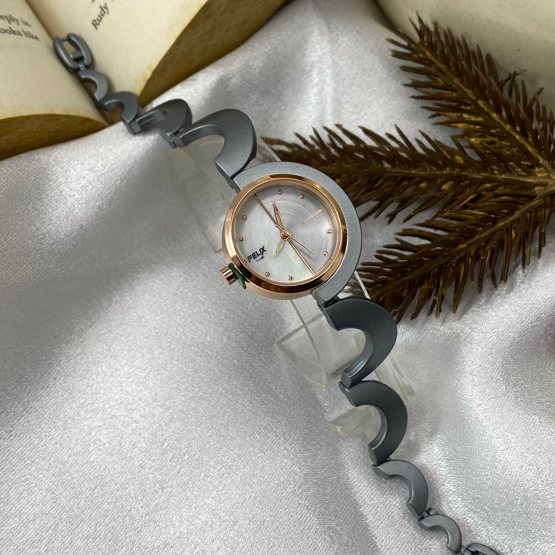 Felix Time Teal Wave Bangle Watch