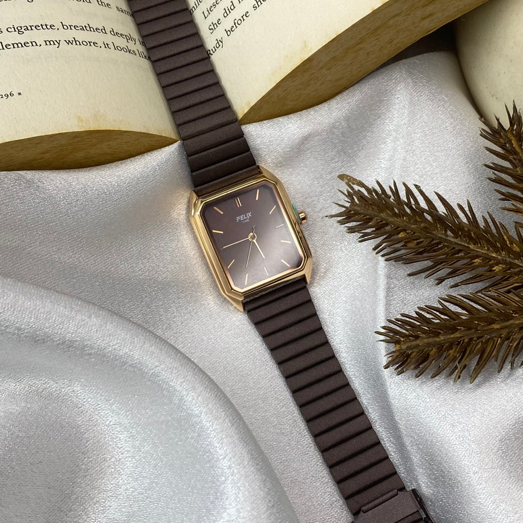 Felix Time Rose Gold Tone Tank Watch