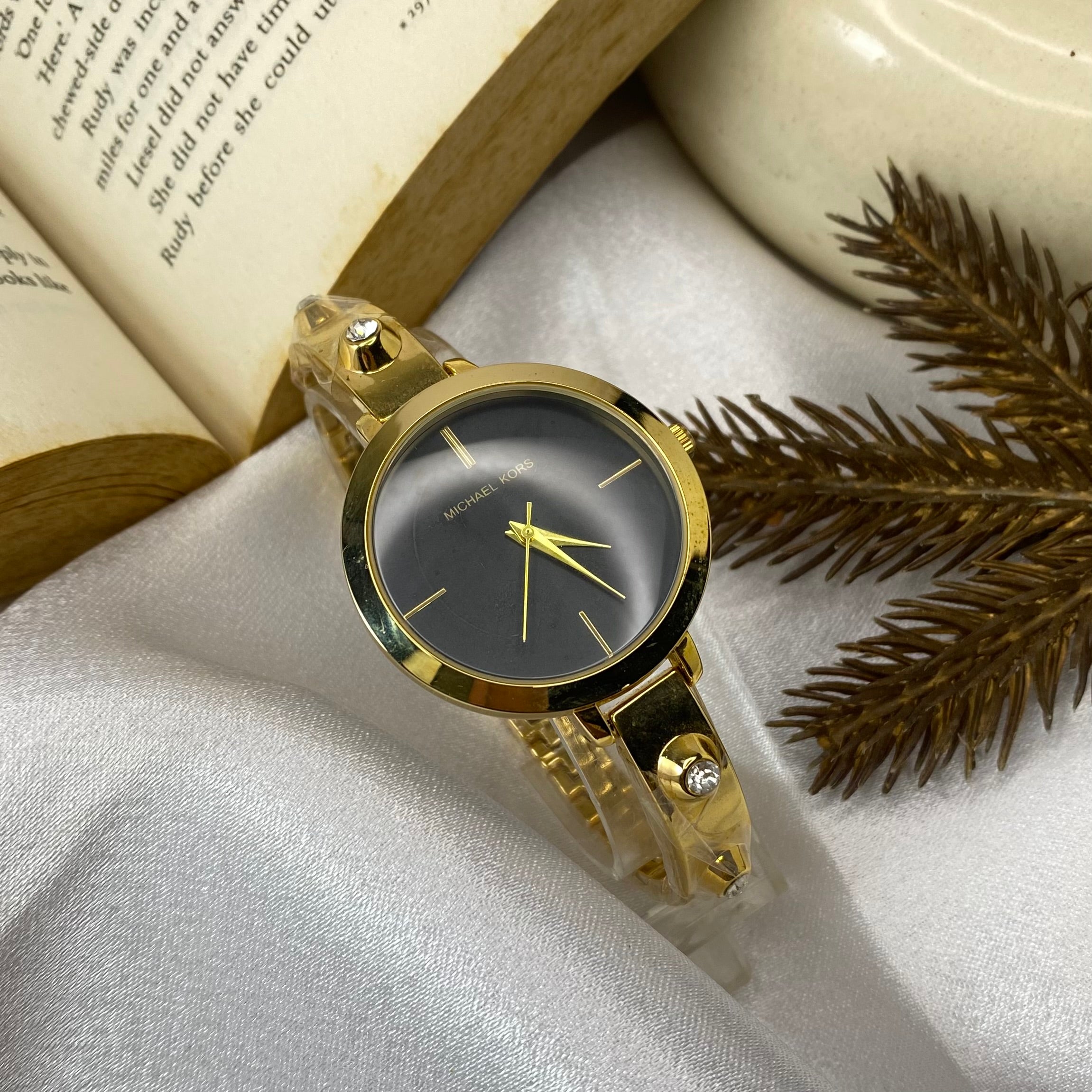 Runway Bangle Gold Tone Watch (MK6663)