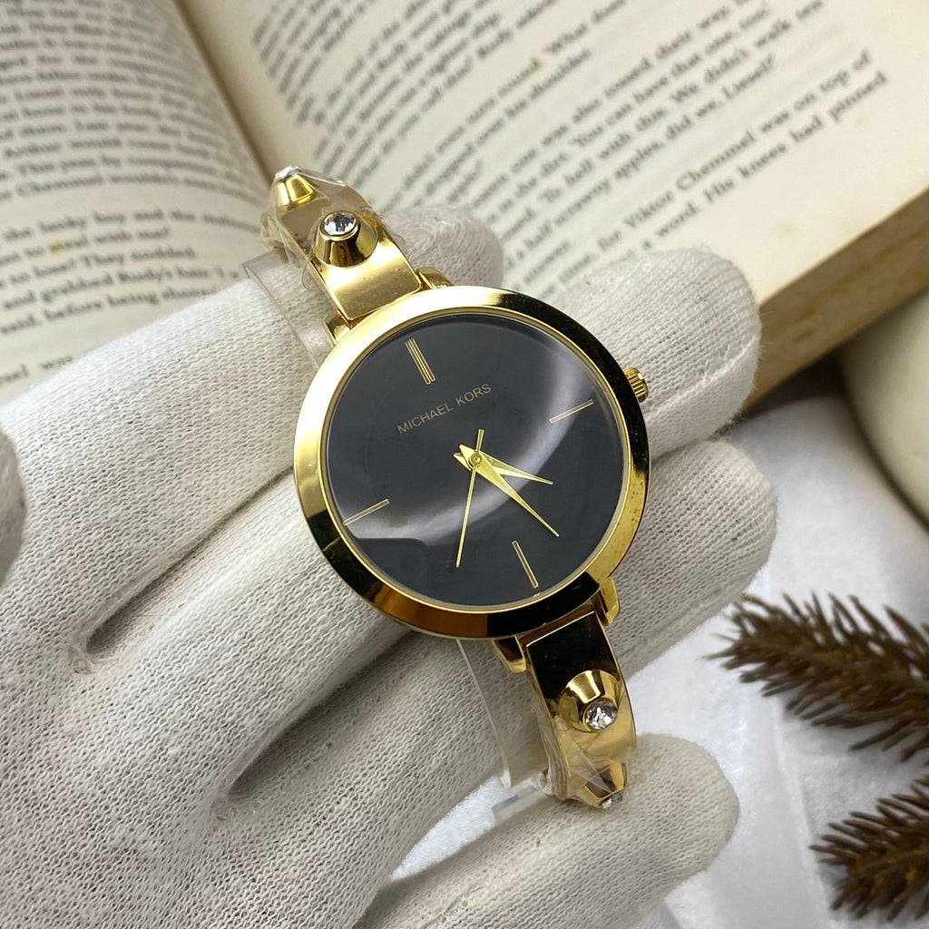 Runway Bangle Gold Tone Watch (MK6663)