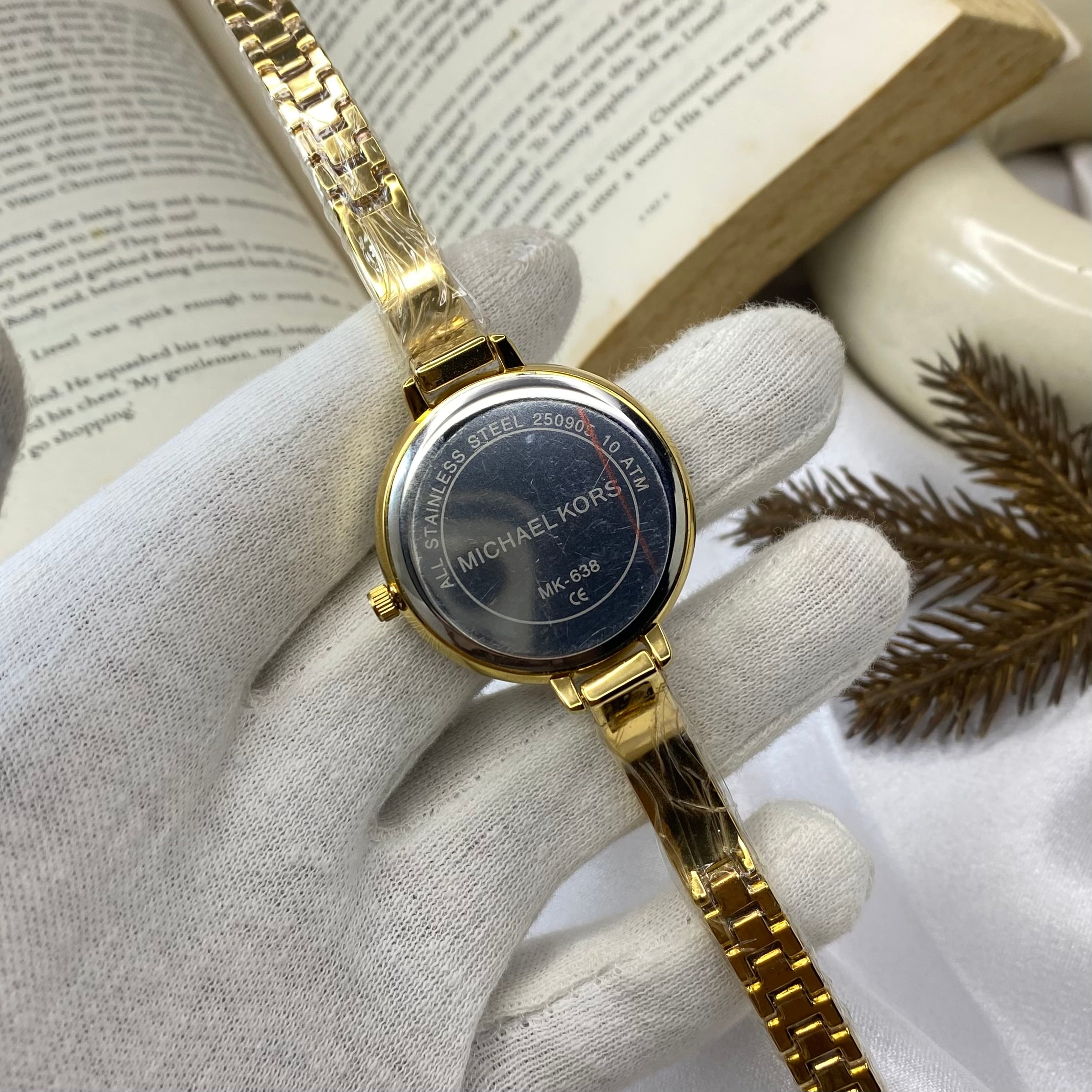 Runway Bangle Gold Tone Watch (MK6663)