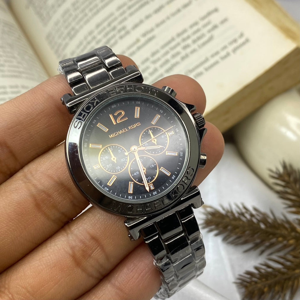 Bradshaw Gunmetal Tone Stainless Steel Watch (MK5503)