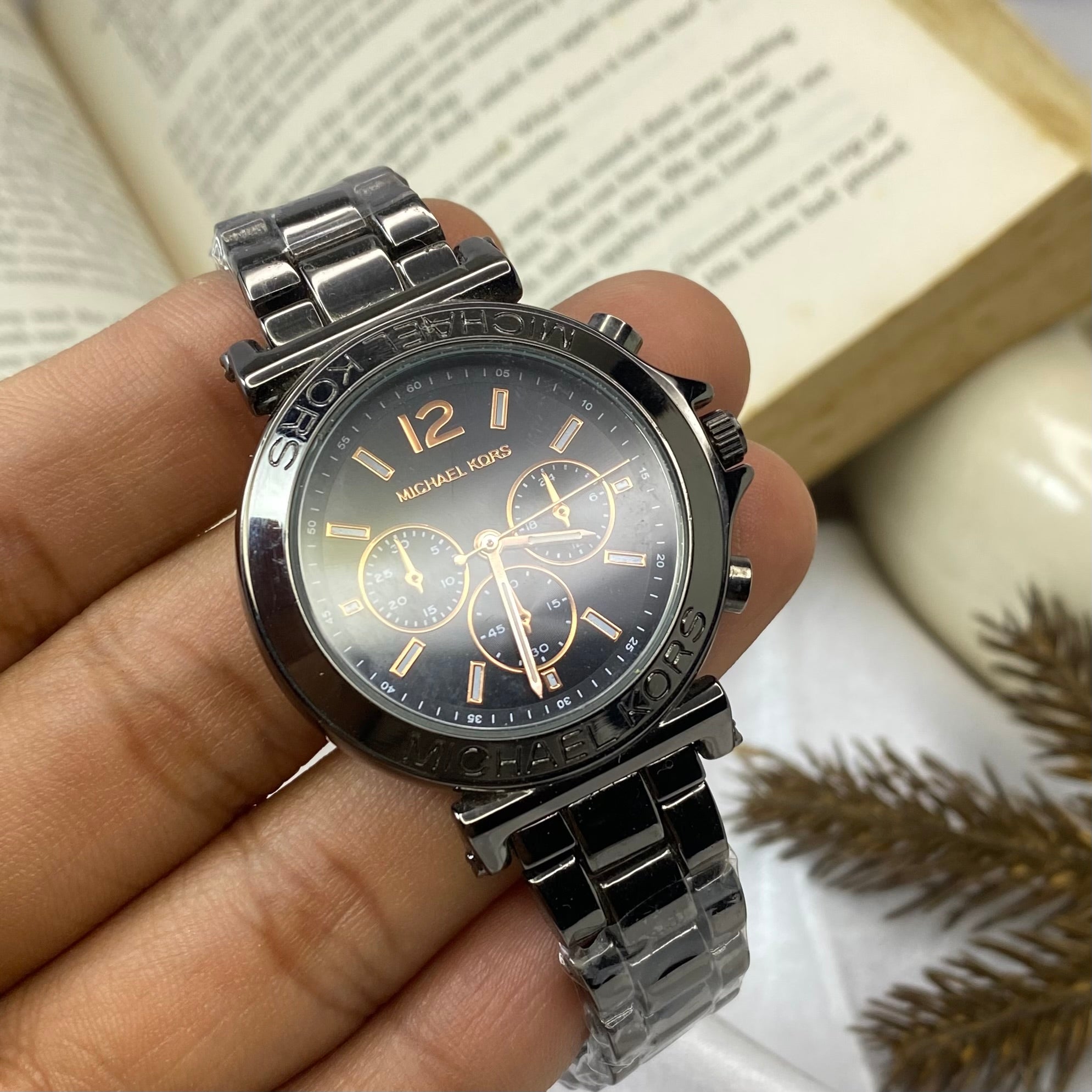 Bradshaw Gunmetal Tone Stainless Steel Watch (MK5503)