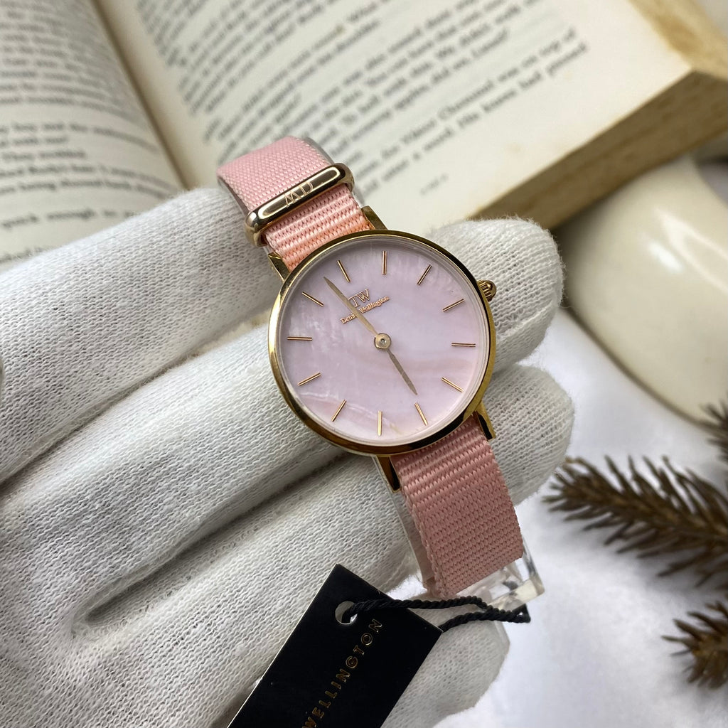 Petite Rosewater Gold Tone Watch (DW00100319)