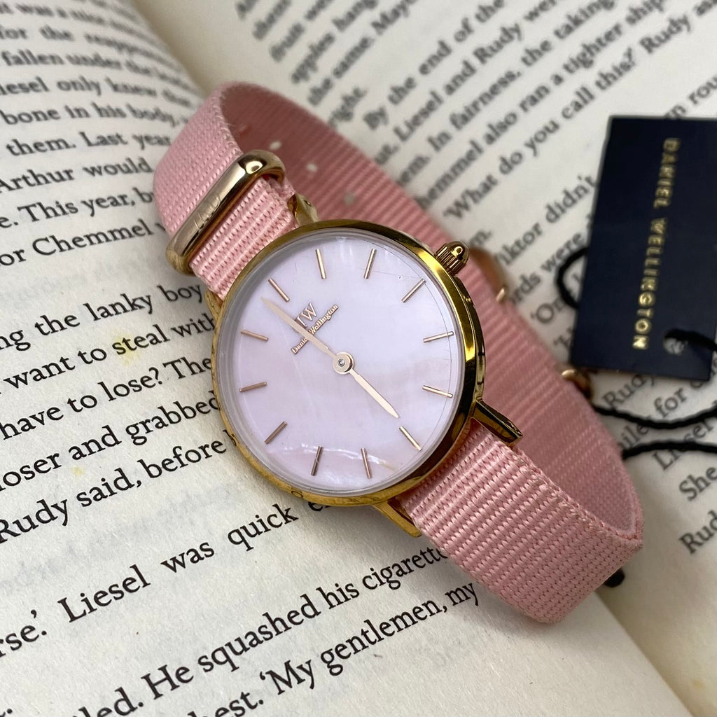 Petite Rosewater Gold Tone Watch (DW00100319)