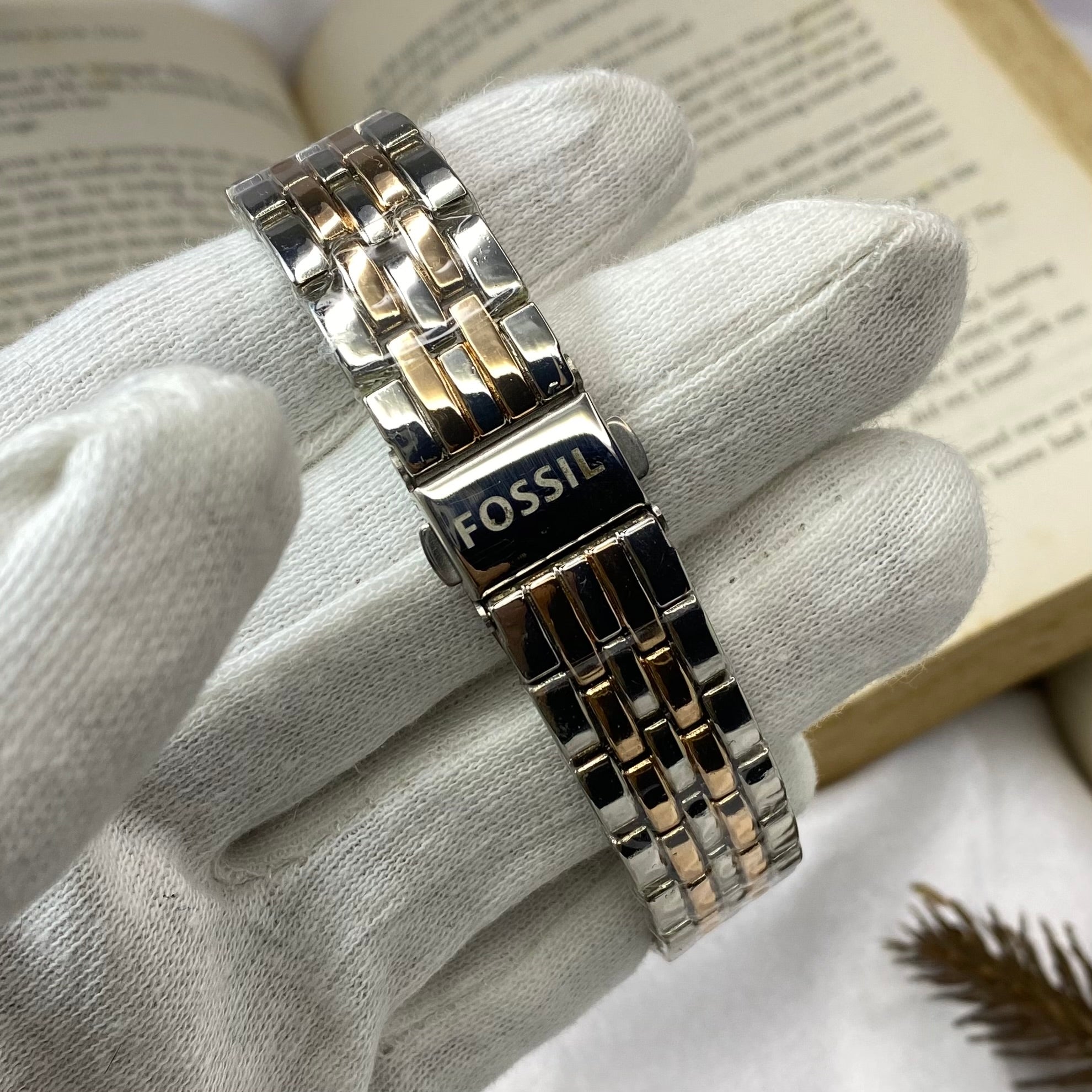 Dazzling Carlie Two Tone Stainless Steel Watch (ES5441).