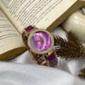 Slim Runway Rose Gold Tone and Berry Acetate Watch (MK4448)