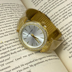 Slim Runway Gold-Tone Mesh Watch (MK3512)