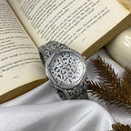 Oversized Lennox Animal Pavé Silver Tone Watch (MK7334)
