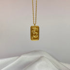 Golden Star Card Pendant Neckchain