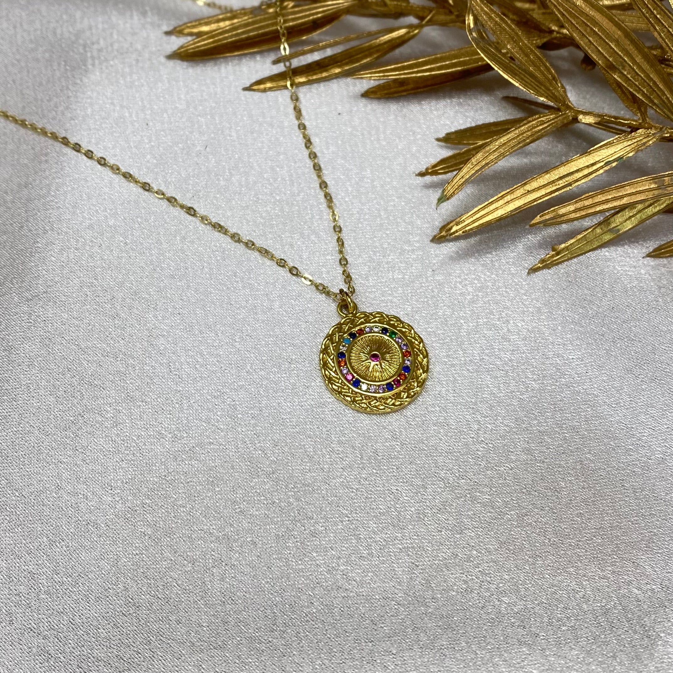 Golden Rainbow Halo Neckchain