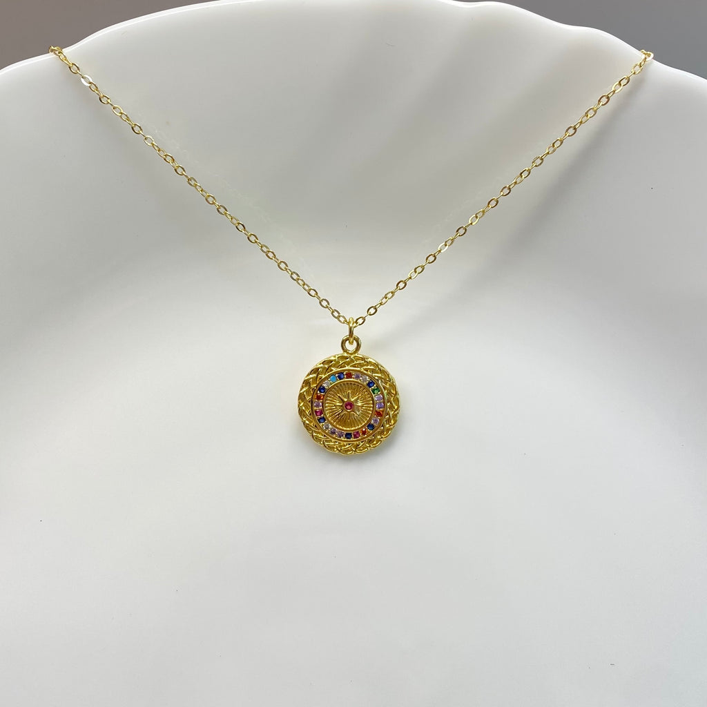 Golden Rainbow Halo Neckchain