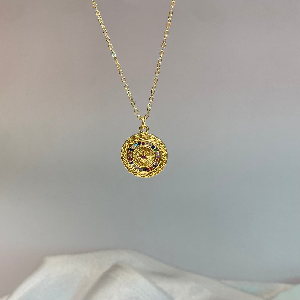 Golden Rainbow Halo Neckchain