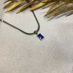 Minimal Blue Stone Snakechain Neckchain
