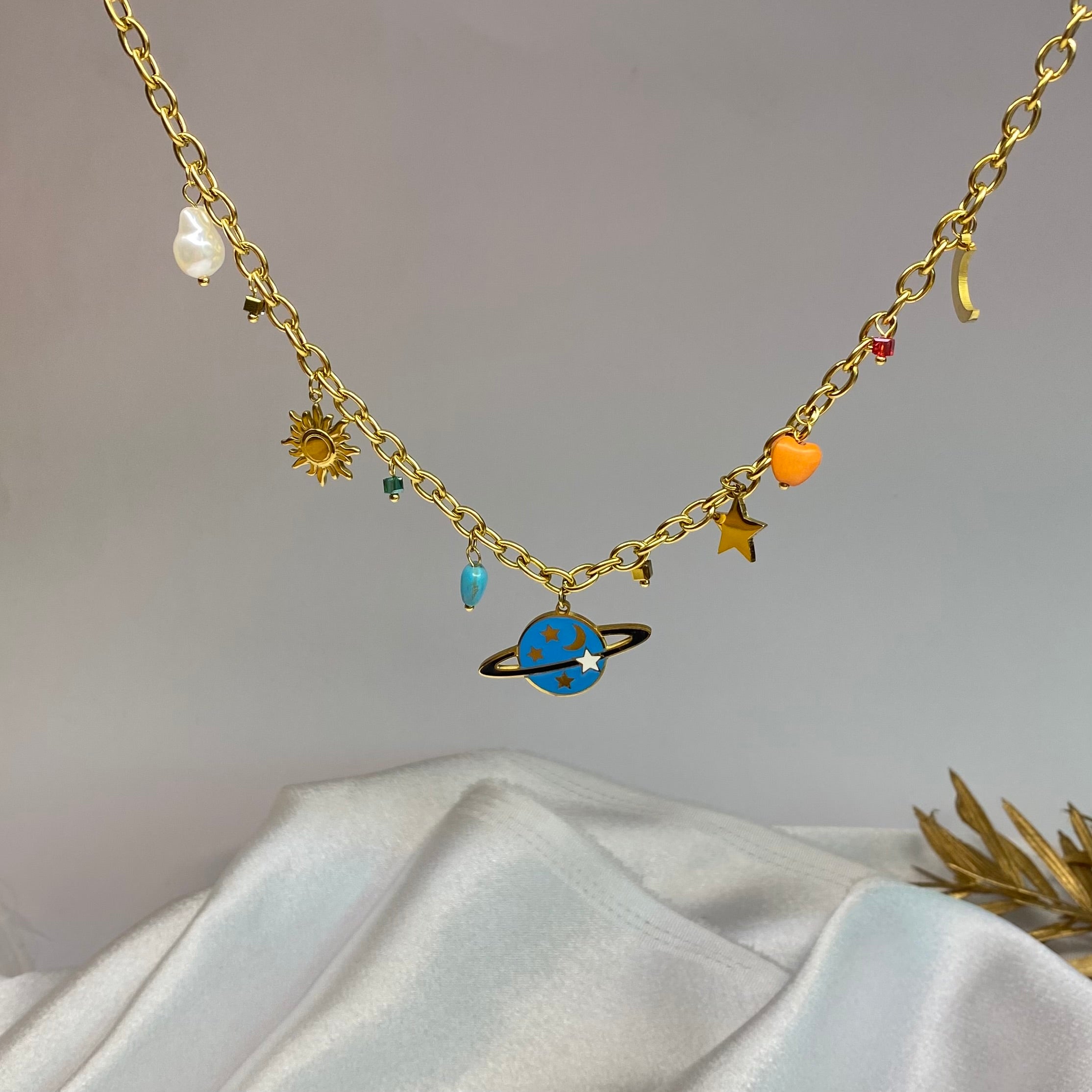 Multi Charm Statement Neckchain