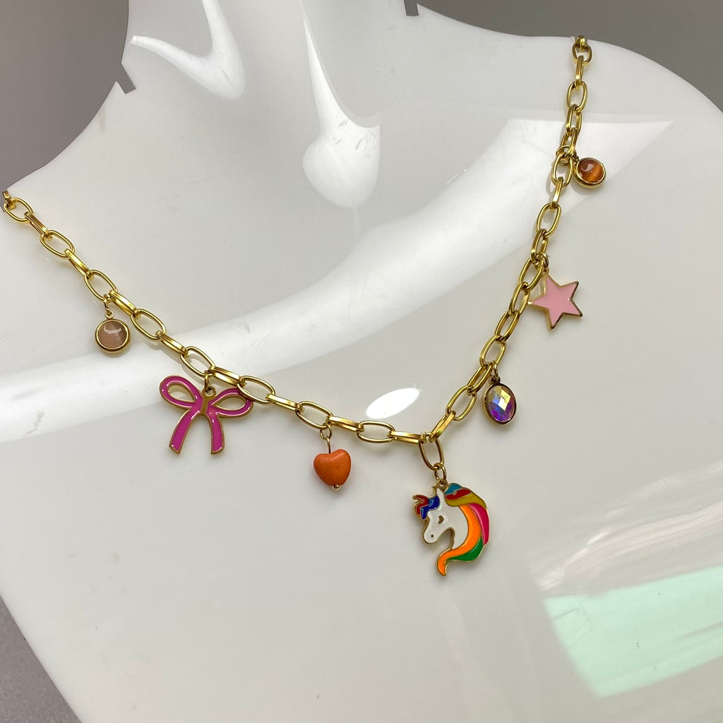 Multi Charm Statement Neckchain
