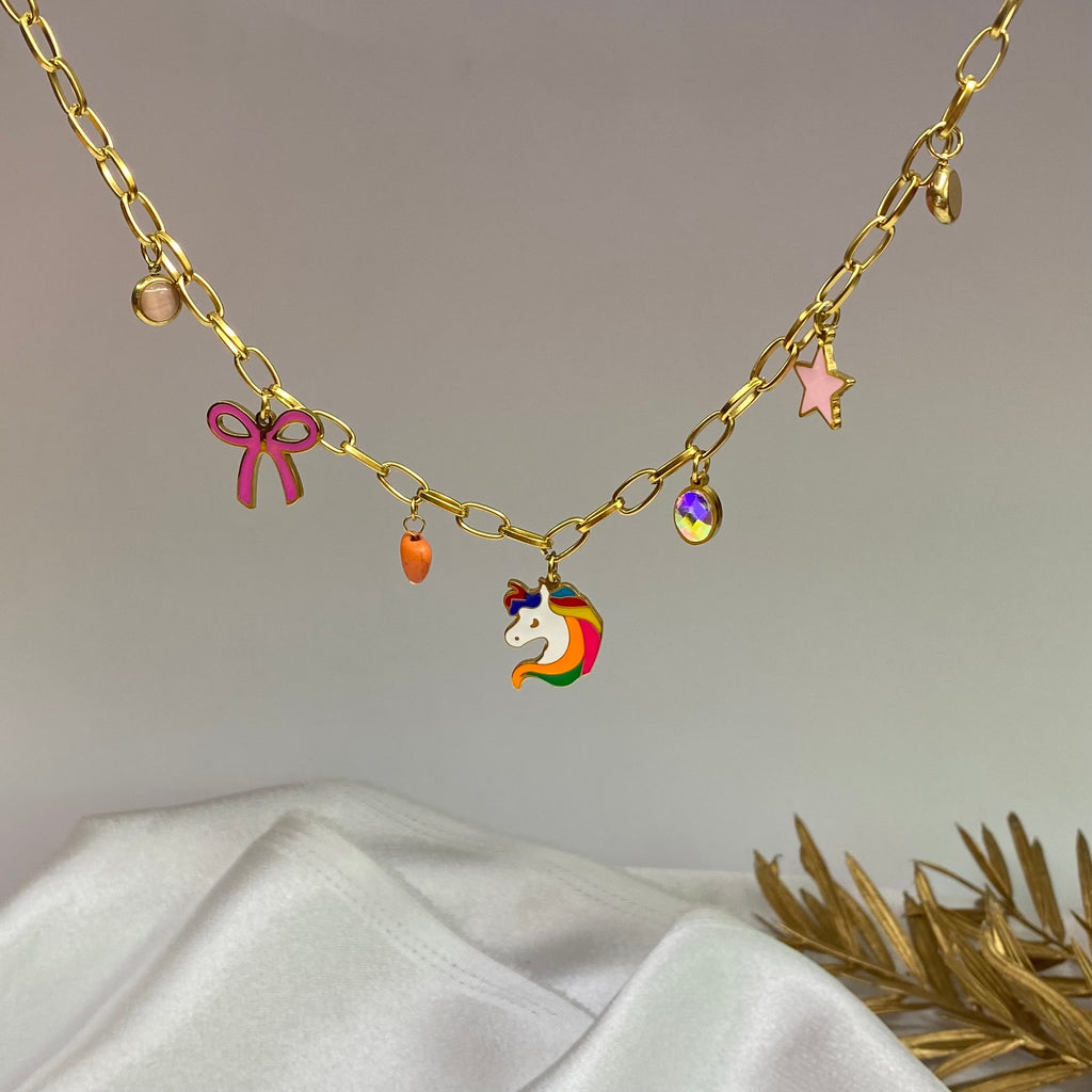 Multi Charm Statement Neckchain