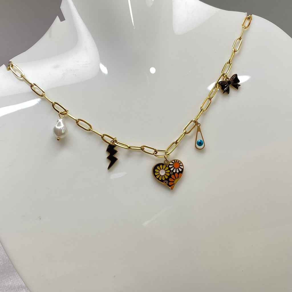 Multi Charm Statement Neckchain