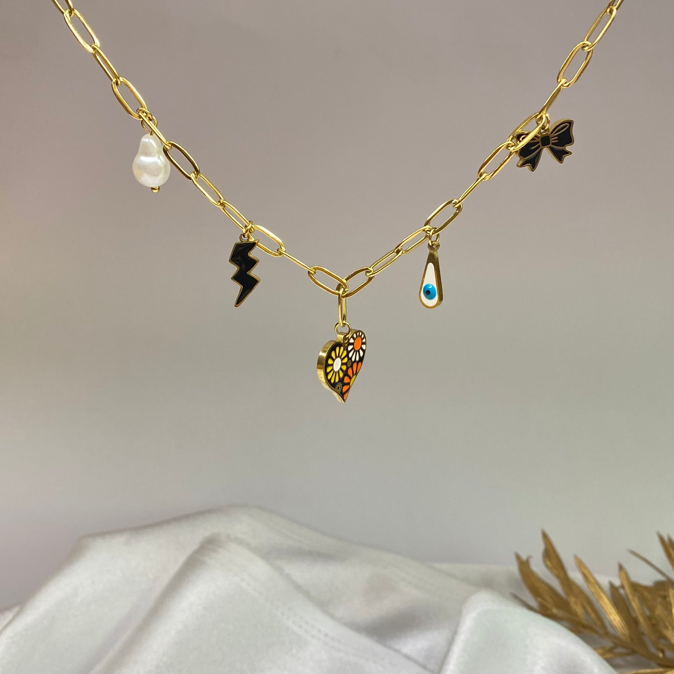 Multi Charm Statement Neckchain