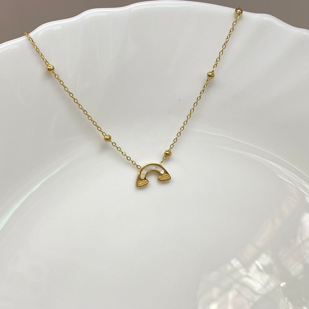 Mother of Pearl Rainbow Charm Neckchain