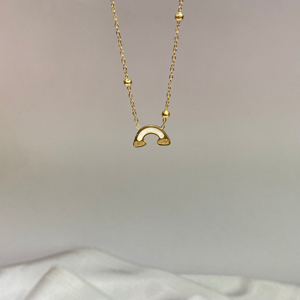 Mother of Pearl Rainbow Charm Neckchain