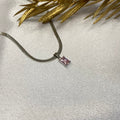 Minimal Pink Stone Snakechain Neckchain