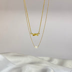 The Eternal Knot & Pearl Layer Neckchain