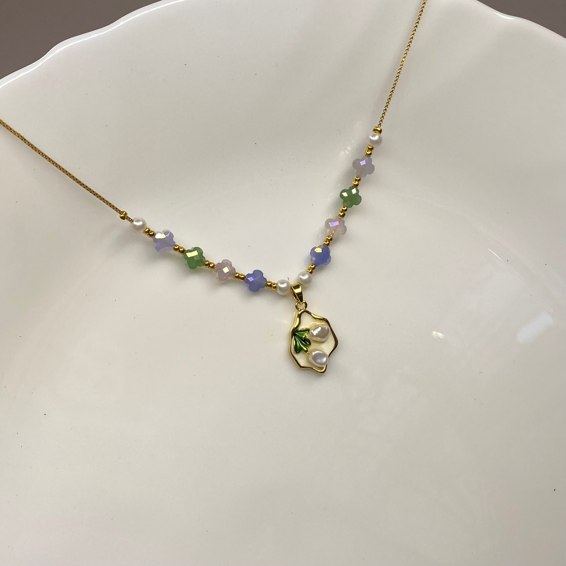 Pastel Blossom Charm Neckchain