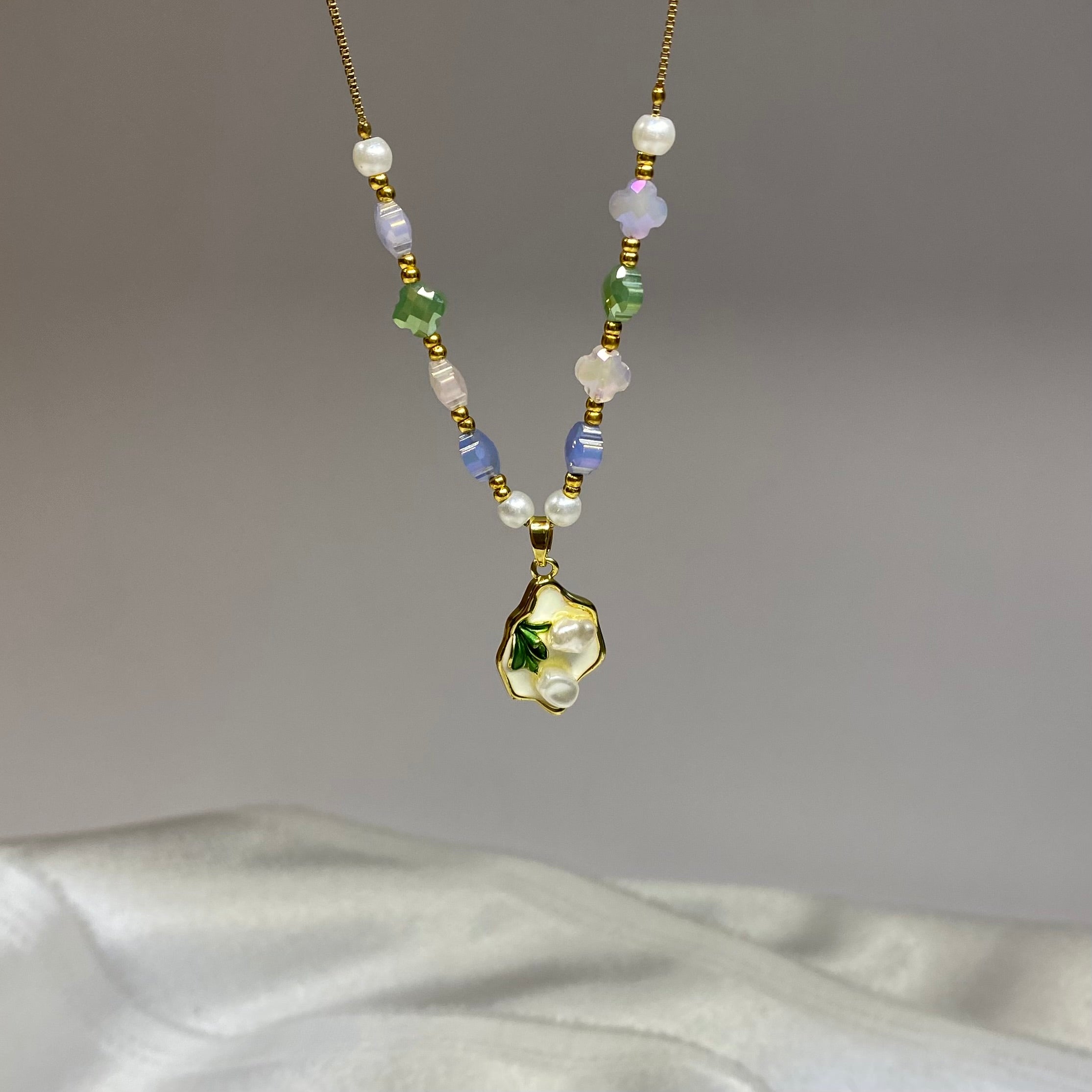 Pastel Blossom Charm Neckchain