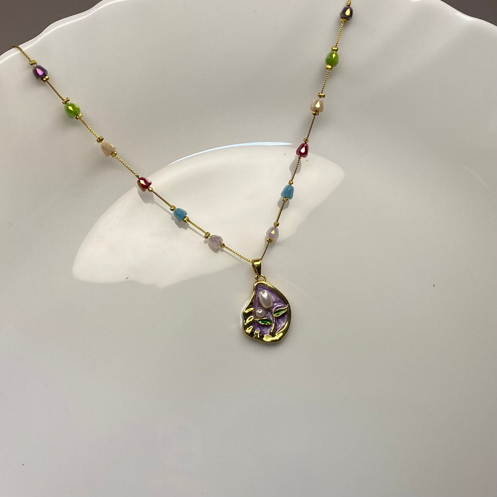 Pastel Blossom Charm Neckchain